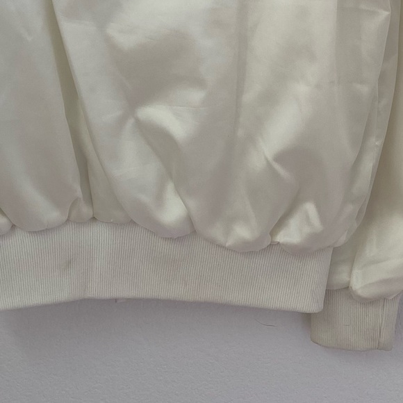 Vintage Police Bomber Jacket with Patches White Size Mens Medium - Picture 7 of 7